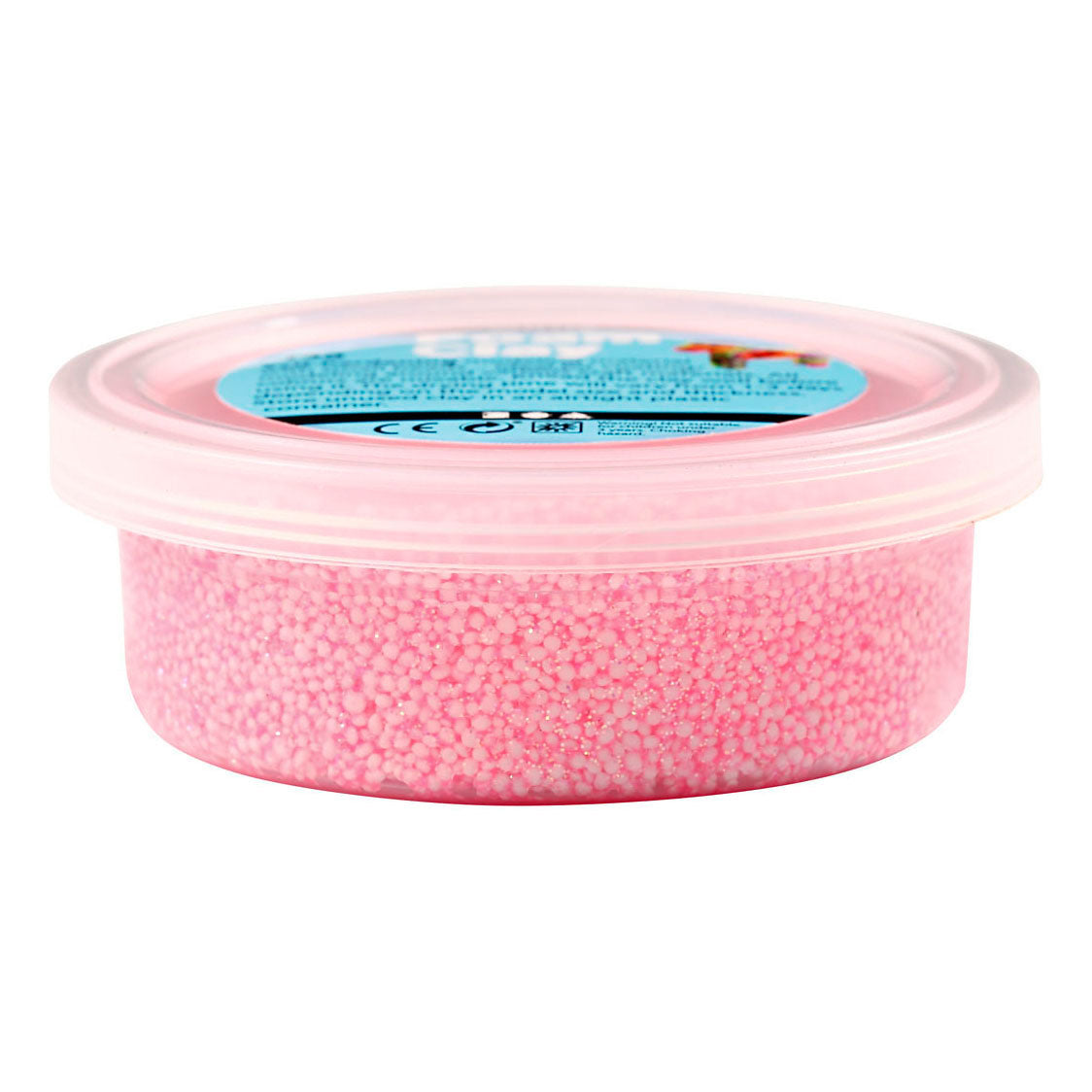 Foam clay ®, glitter, light red, 35 gr 1 box