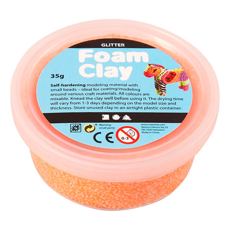 Creativ cég https: www.cchobby.nl foam-clayr-glitter-orange-35-gr-1-doosje