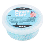 Creativ company foam clay glitter light blue - 35gr.