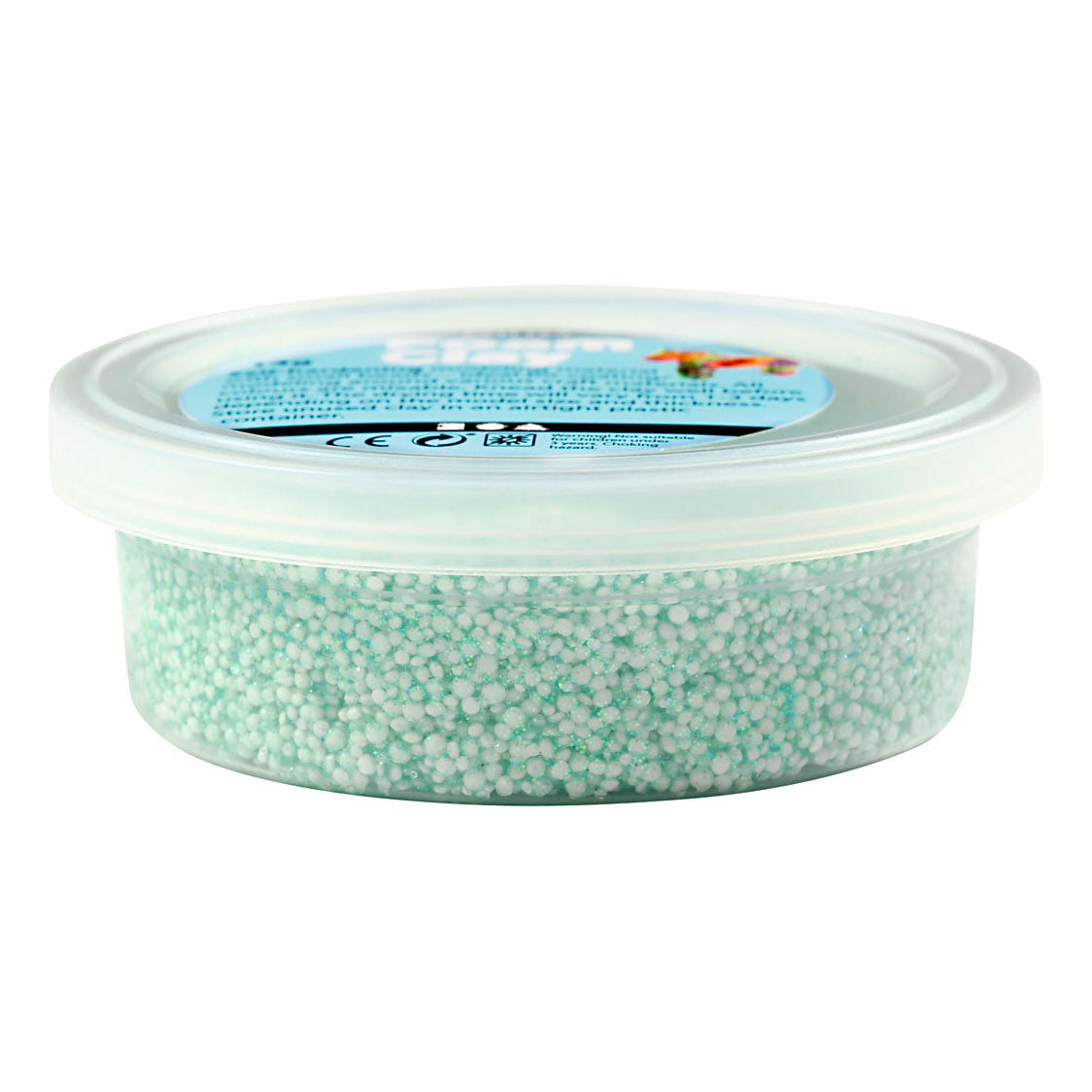 Foam clay ®, glitter, light green, 35 gr 1 box