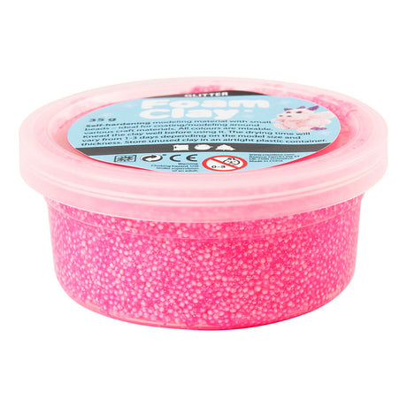 Foam clay ®, glitter, pink, 35 gr 1 box