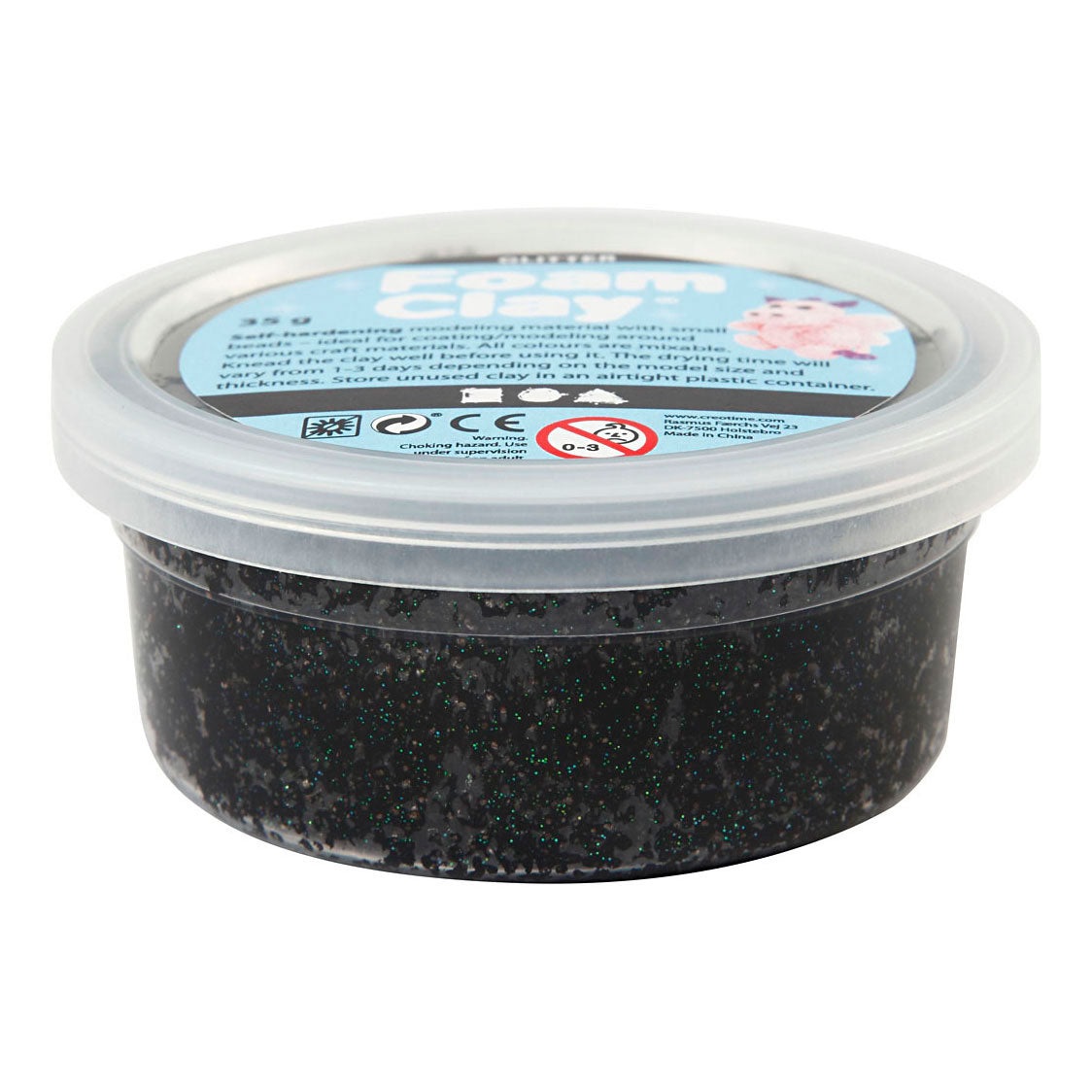 Creativ company https: www.cchobby.nl foam-clayr-black-glitter-35-gr-1-doosje