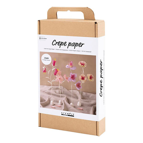 Zestaw hobbystyczny firmy Creativ, papier krepowy, kwiatki, pastelowe kolory, 1 opakowanie