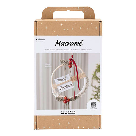 Creativ company https: www.ccobby.nl hobbyset-macrame-vianočný veniec-mach zelený-vianočný červeno-biely-1-doos