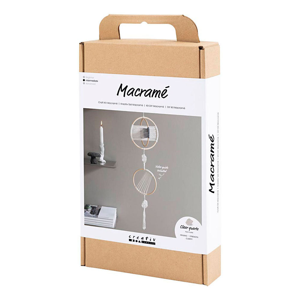 Creativ company hobby set macramé, mobile, gray, off white, 1 box