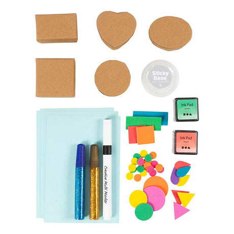 Société créative https : www.cchobby.nl hobbyset-foam-druk-decorated-dozen-and-cards-beige-mid-green-mint-clear-red-1-doos