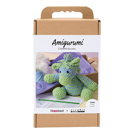 Creativ Firma Hobby Set amigurumi, Zebra, hellblo, hellgréng, 1 Këscht