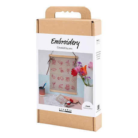 Creativ company hobby set embroidery, hanging decoration, flax, 1 box