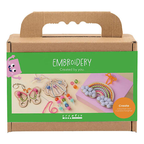 Société créative https : www.cchobby.nl mini-hobbyset-embroidery-butterfly-shell-rainbow-various-colors-1-box