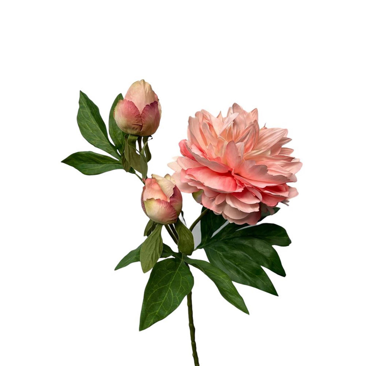 Roberts collection artificial flower peony spray 64cm peach