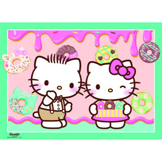 Quebra-cabeça hello kitty 4 em 1 100 peças | 2 peças