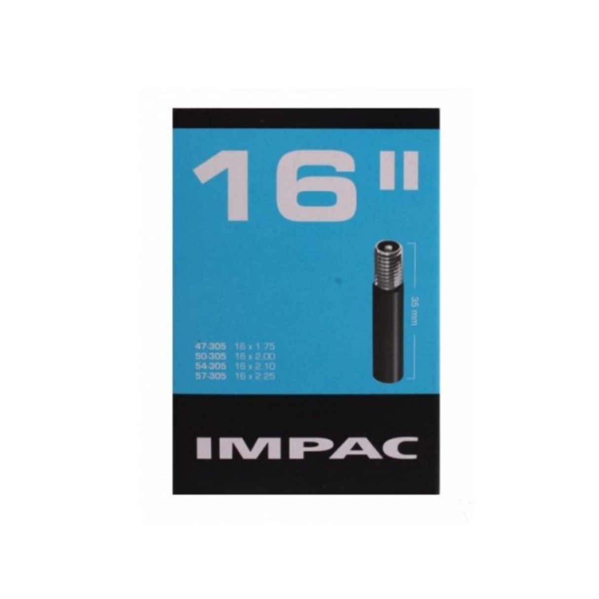 Impac Binnenband (by Schwalbe) AV16 16x1.75 2.35 ETRTO 47 57-305, Ventiel:Schrader auto 35mm