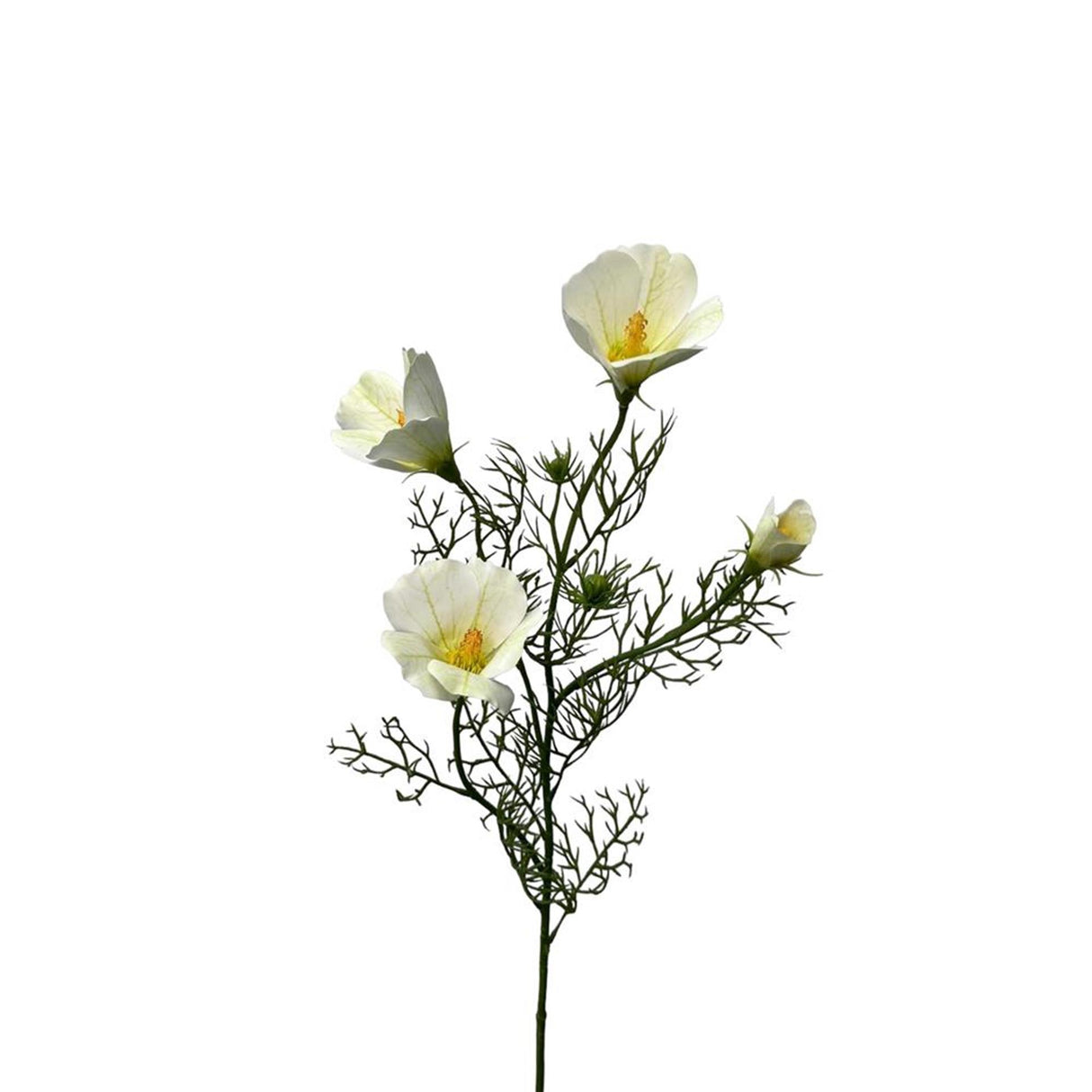 Roberts collection artificial flower hibiscus spray 68cm white