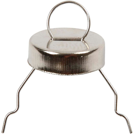 Creativ Firma Metallhänger, d 13 mm, Lachgréisst 5 mm, Sëlwer, 25 Stéck 1 Këscht