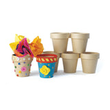 Färben - Dekorieren Sie Ihren eigenen Blumenpot -Papier -Moche, 10 Set von 10