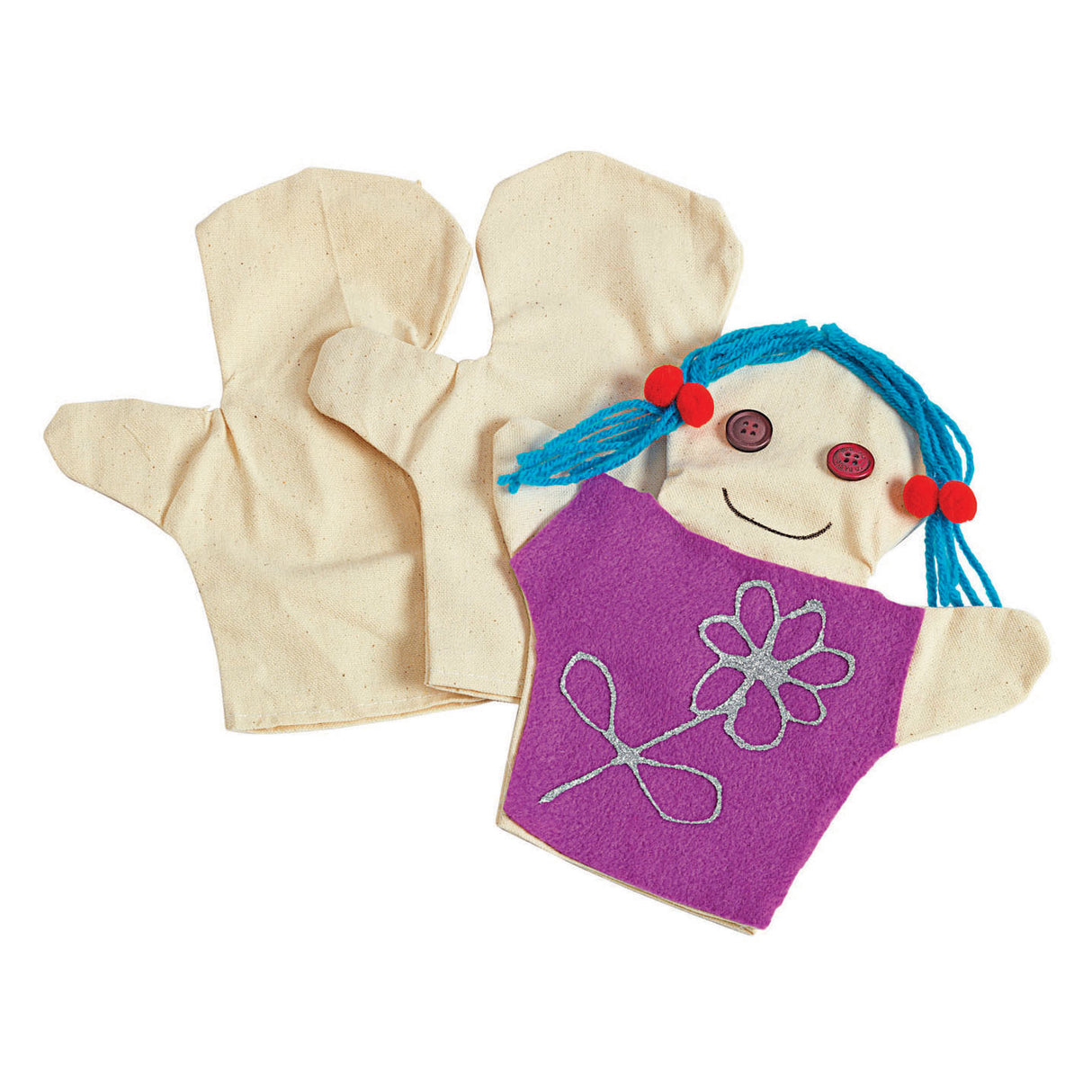 Färben - Dekorieren Sie Ihre eigenen Leinwand -Handpuppen, 12 Set von 12