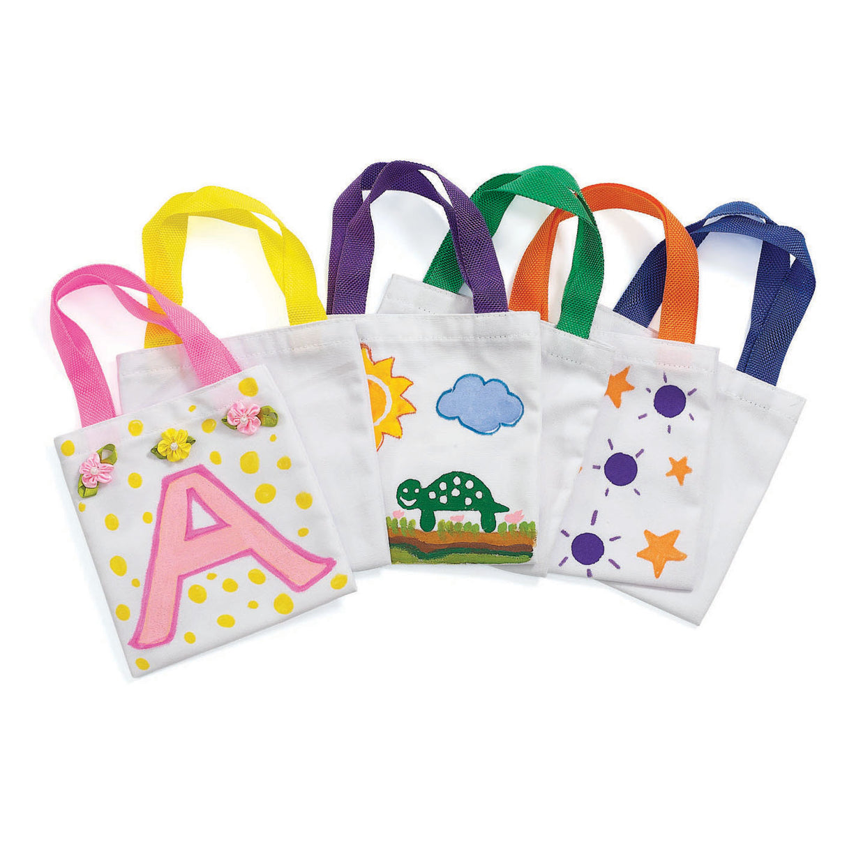 Colorations - mini canvas carrier bags, 24st.