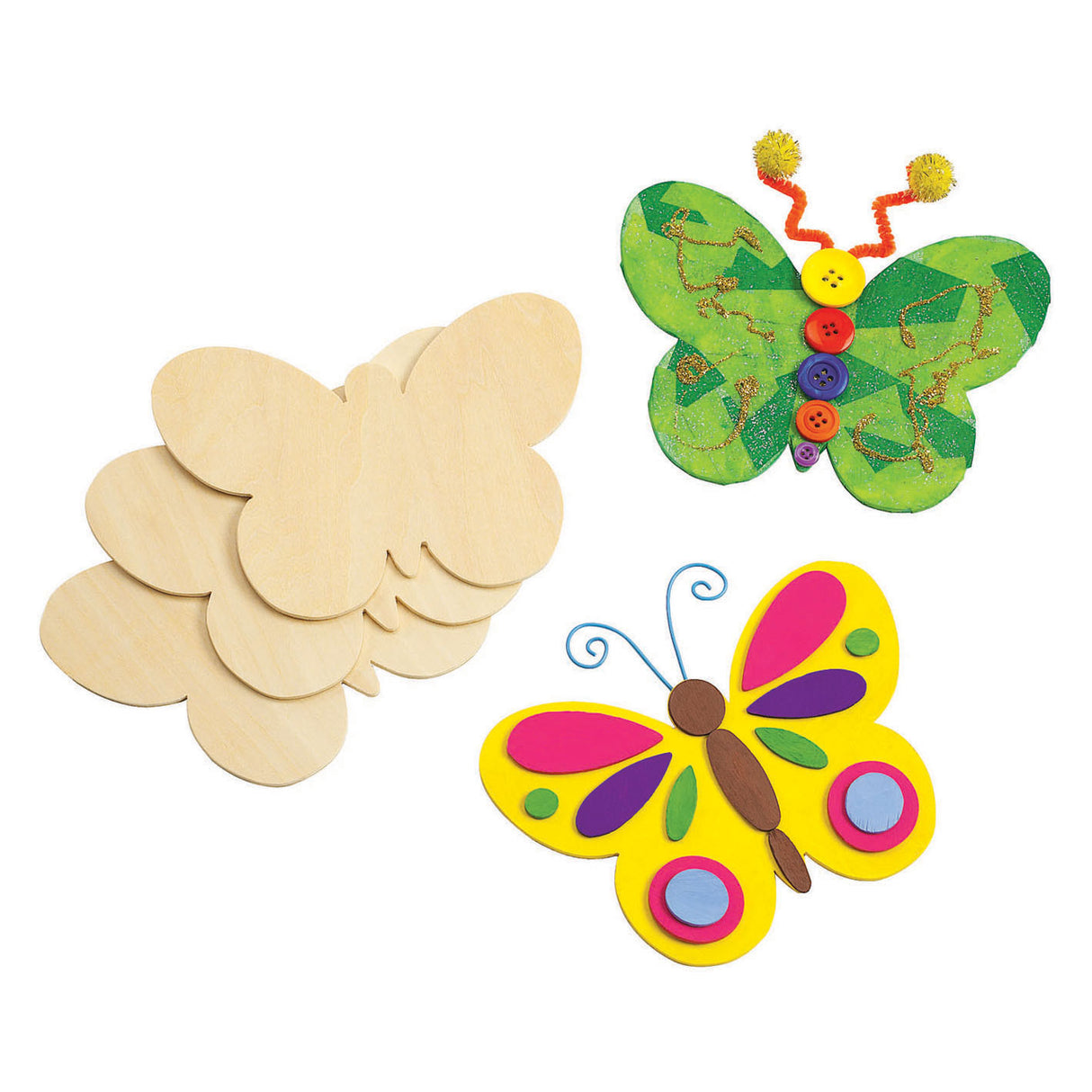 Coloraciones: decora tus propias mariposas de madera, conjunto de 12