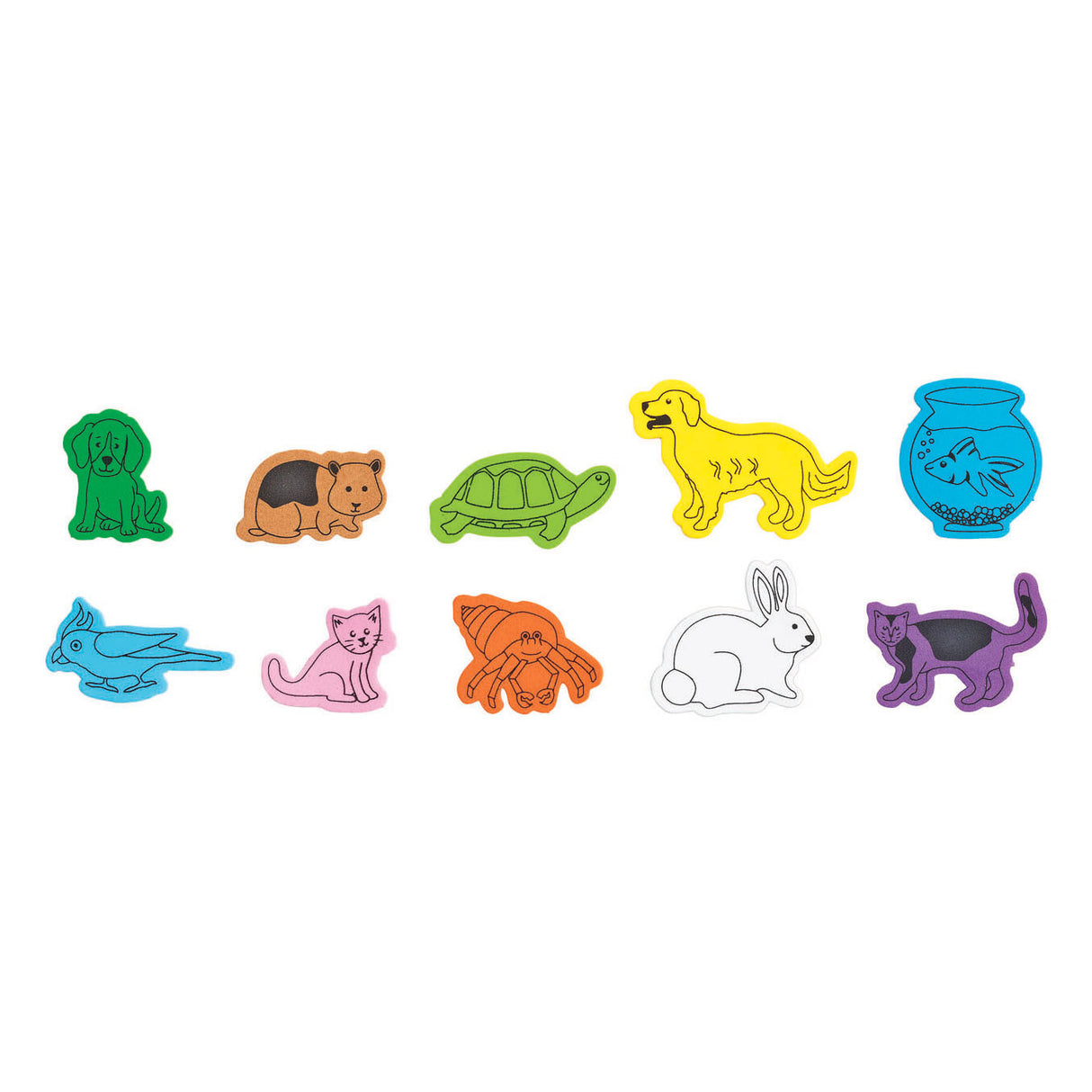 Colorations Favorite Animals Foam Shapes, 500 pcs.
