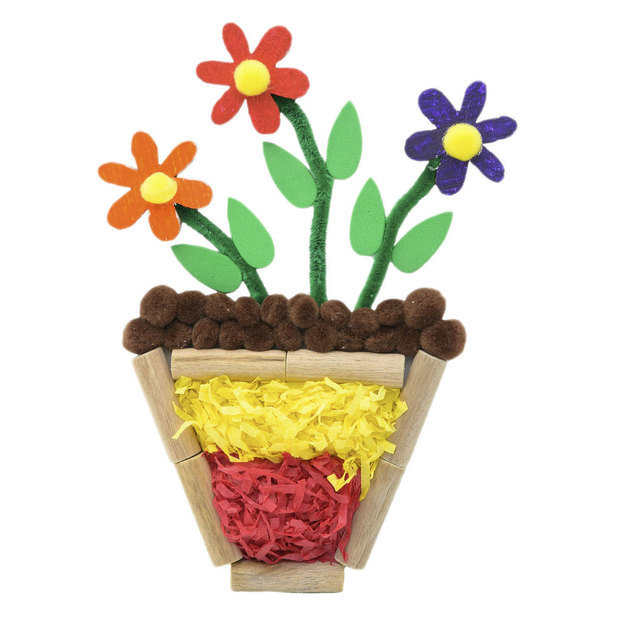 Colorations Houten Daisy Bloemen Klein, 20st.