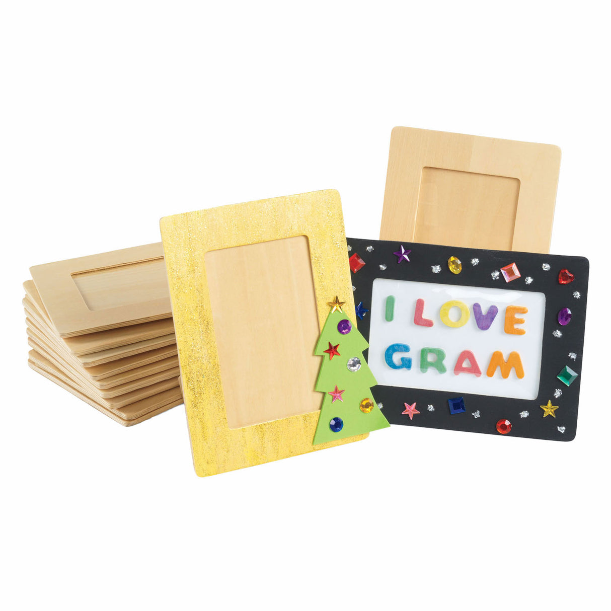 Colorations Decorate your own wooden photo frame, set of 12