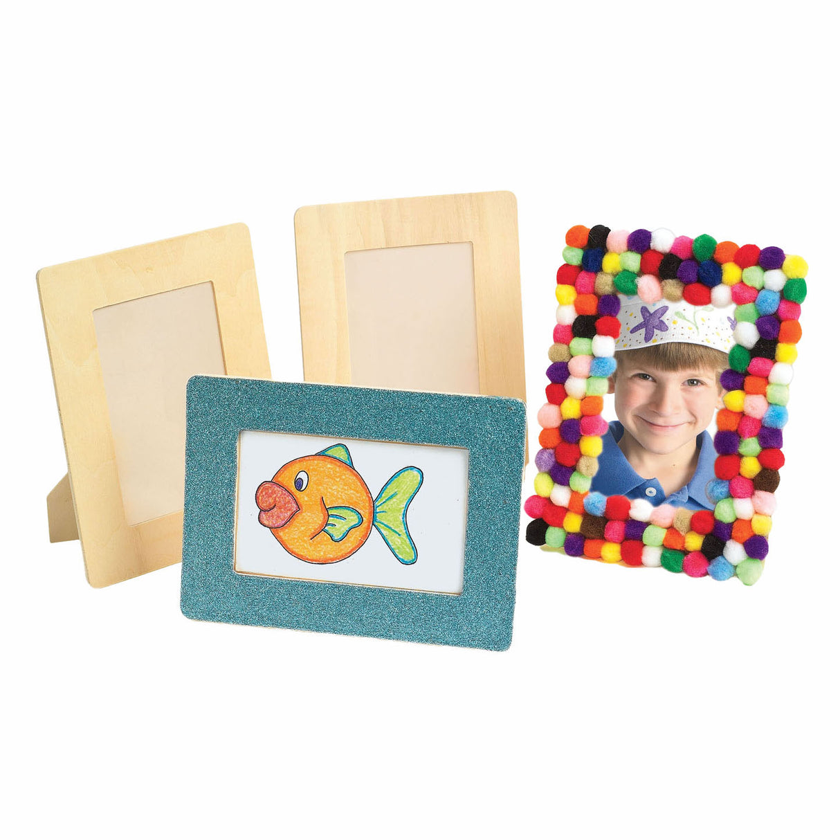 Colorations Decorate your own wooden photo frame, set of 12