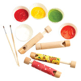 Colorations Decorate your own wooden sliding whistle, 12st