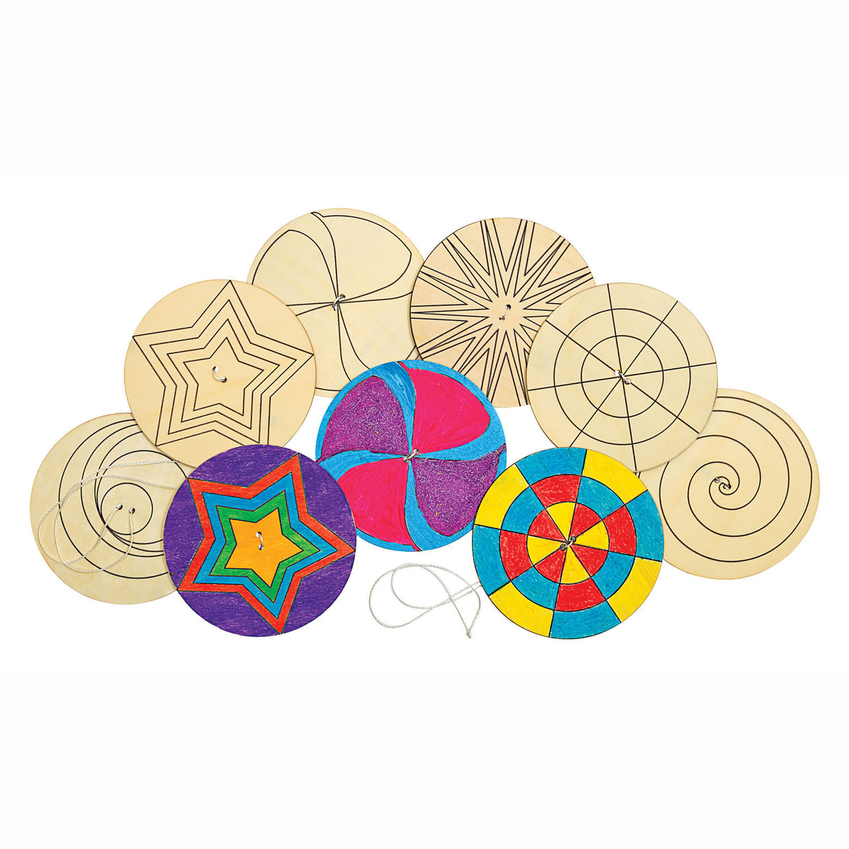 Colorations - Decorate your own wooden spinner, 24st.