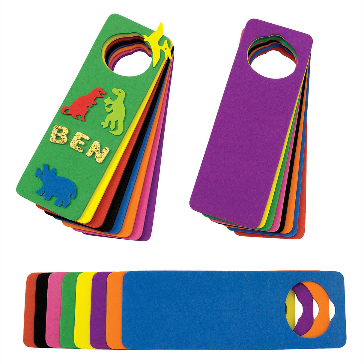 Colorations - Decorate Your Own Foam Door Hanger, Set of 24