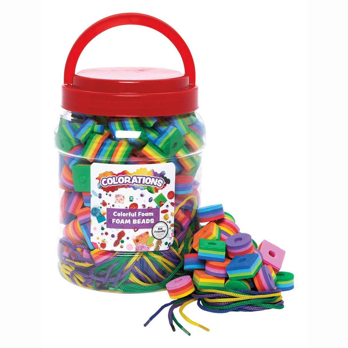 Colorations - foam beads set - 200 pcs.