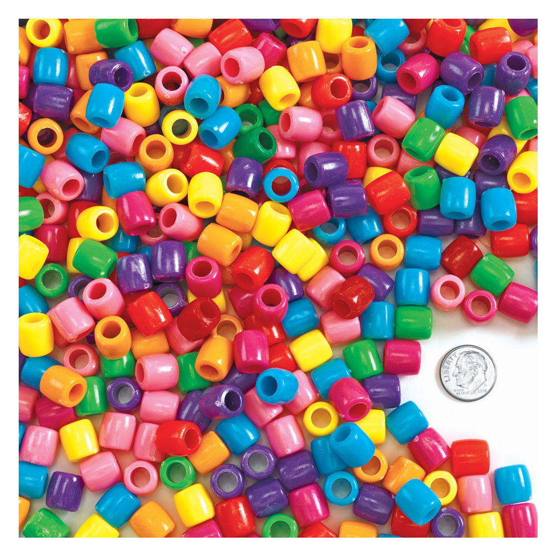 Farve - Farvede store perlerperler i Emmer, 680 gram