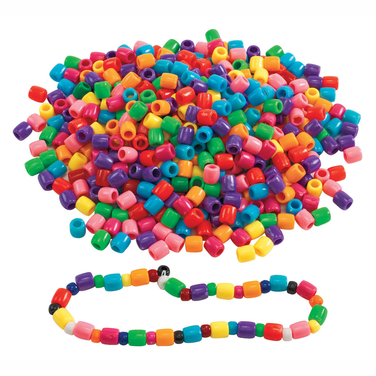 Farve - Farvede store perlerperler i Emmer, 680 gram