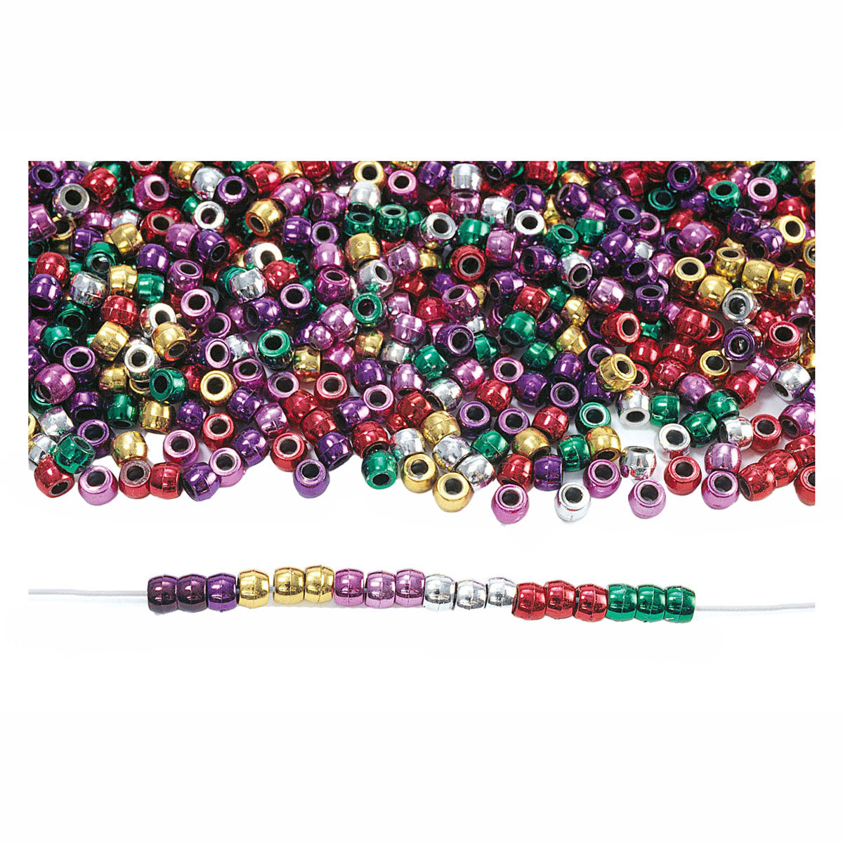 Farvning - Beading Beads Metallic Color in Bag, 453 gram