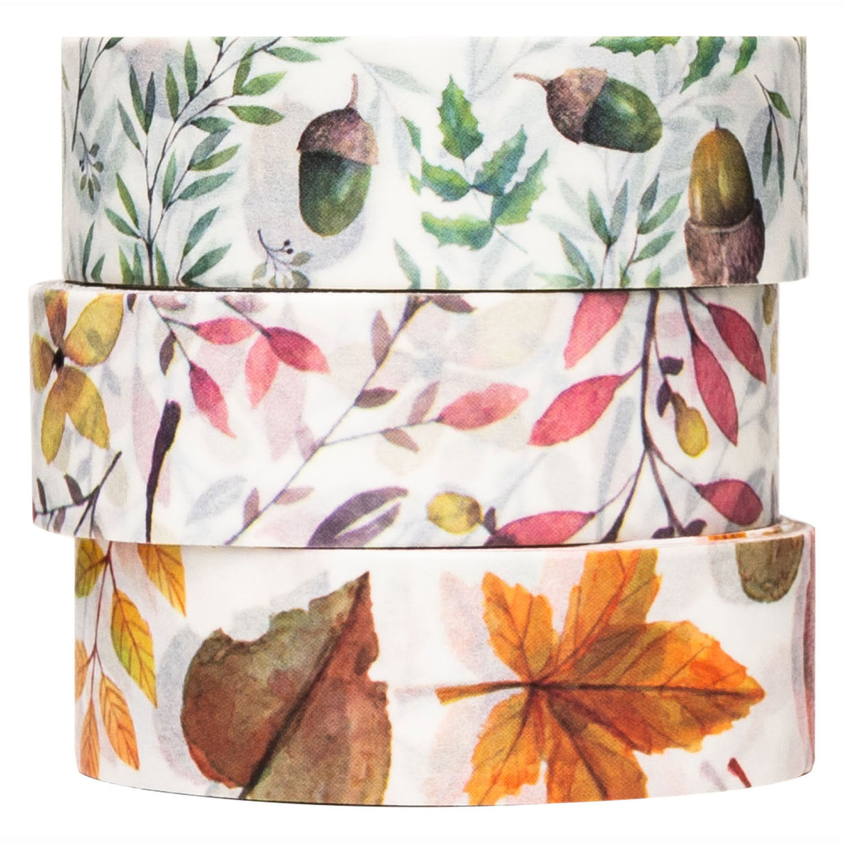 Colorations Washi Tape Herfstblaadjes 3 Rollen, 5mtr.