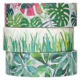 Färg - Washi Tape Plants 3 rullar, 5mtr.