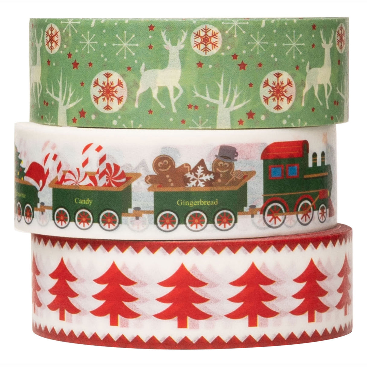 Färbung - Washi Tape Christmas 3 Rolls, 5mtr.