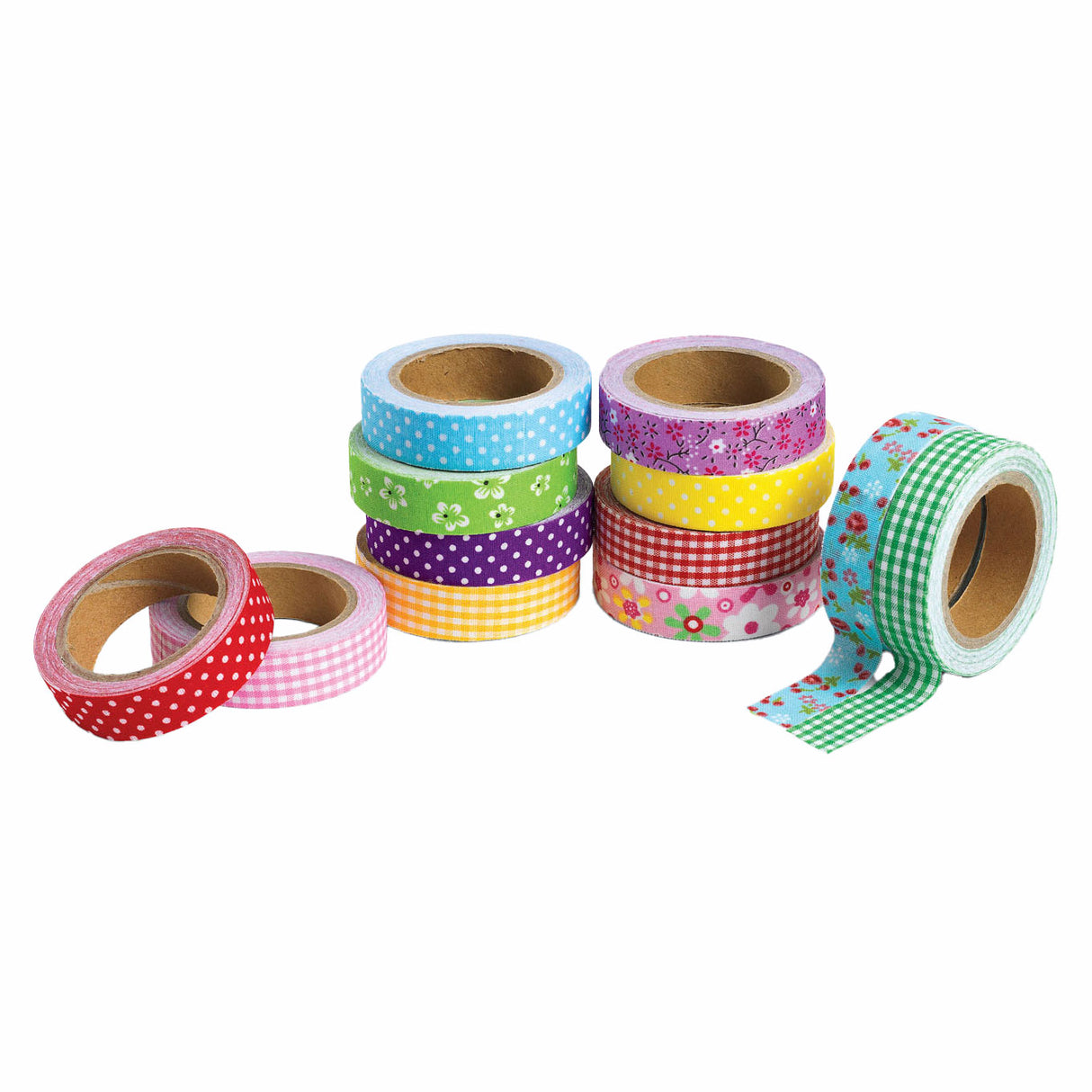 Colorations tape fabric and patterns, set of 12