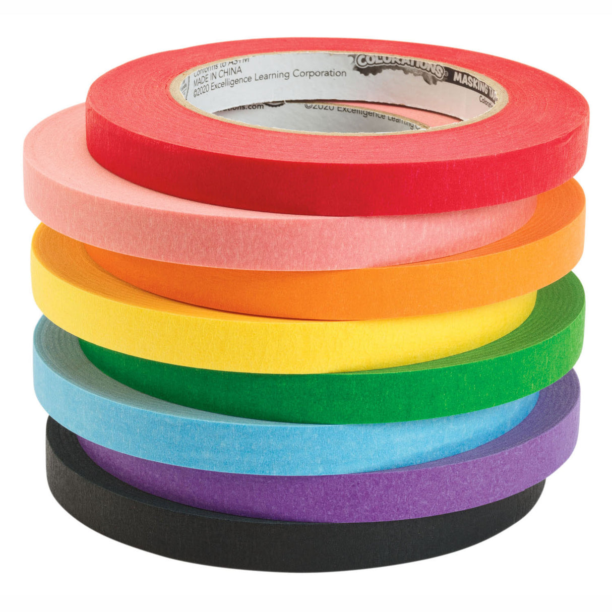 Colorations Masking Tape 8 couleurs 55 mètres par couleur