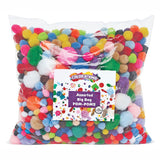 Sac colorations Pompoms 450 grammes, 1200e.