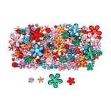 Colorations - colored flower rhinestones, 300pcs.