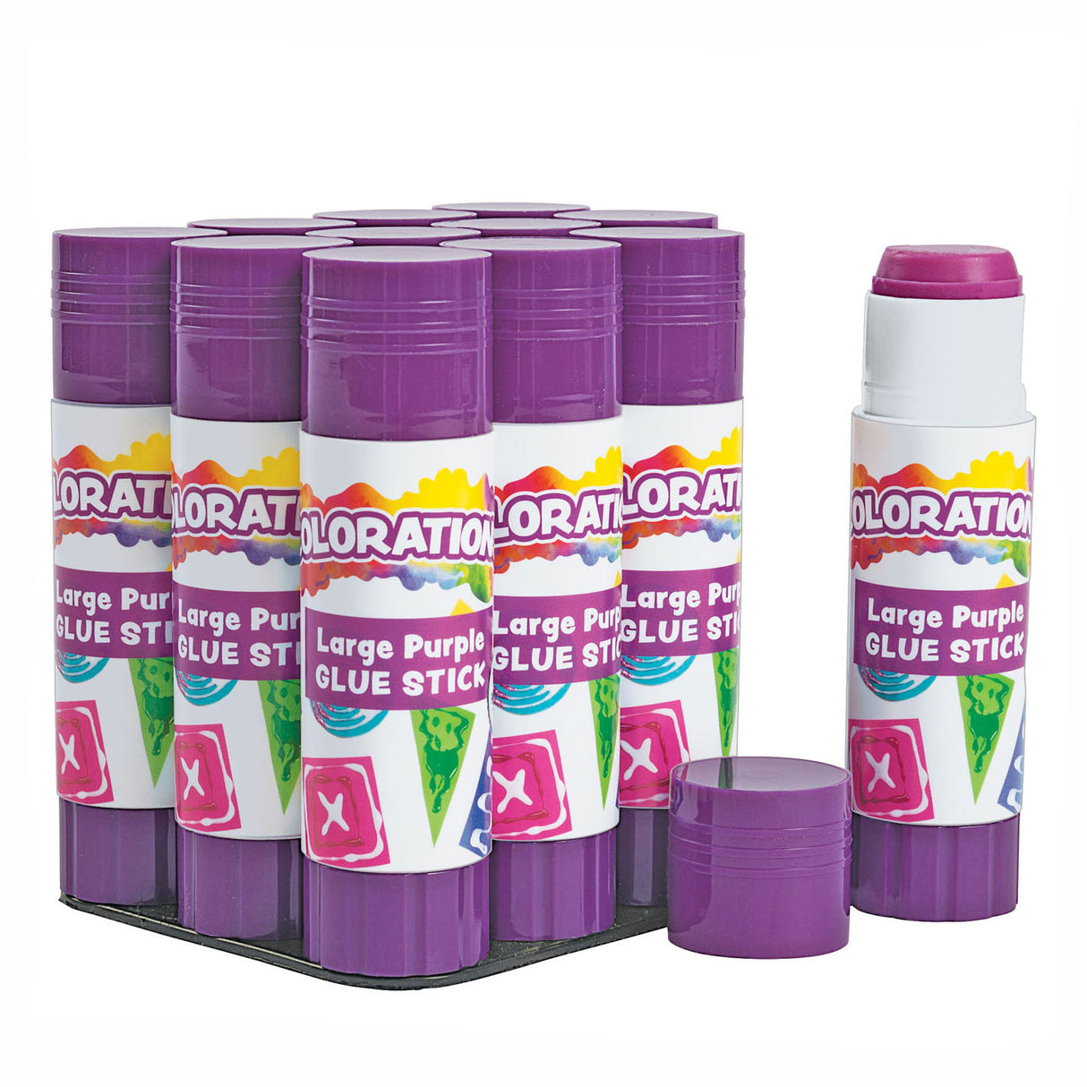 Colorrater Glue Marker 25 Gramm, Set vun 12