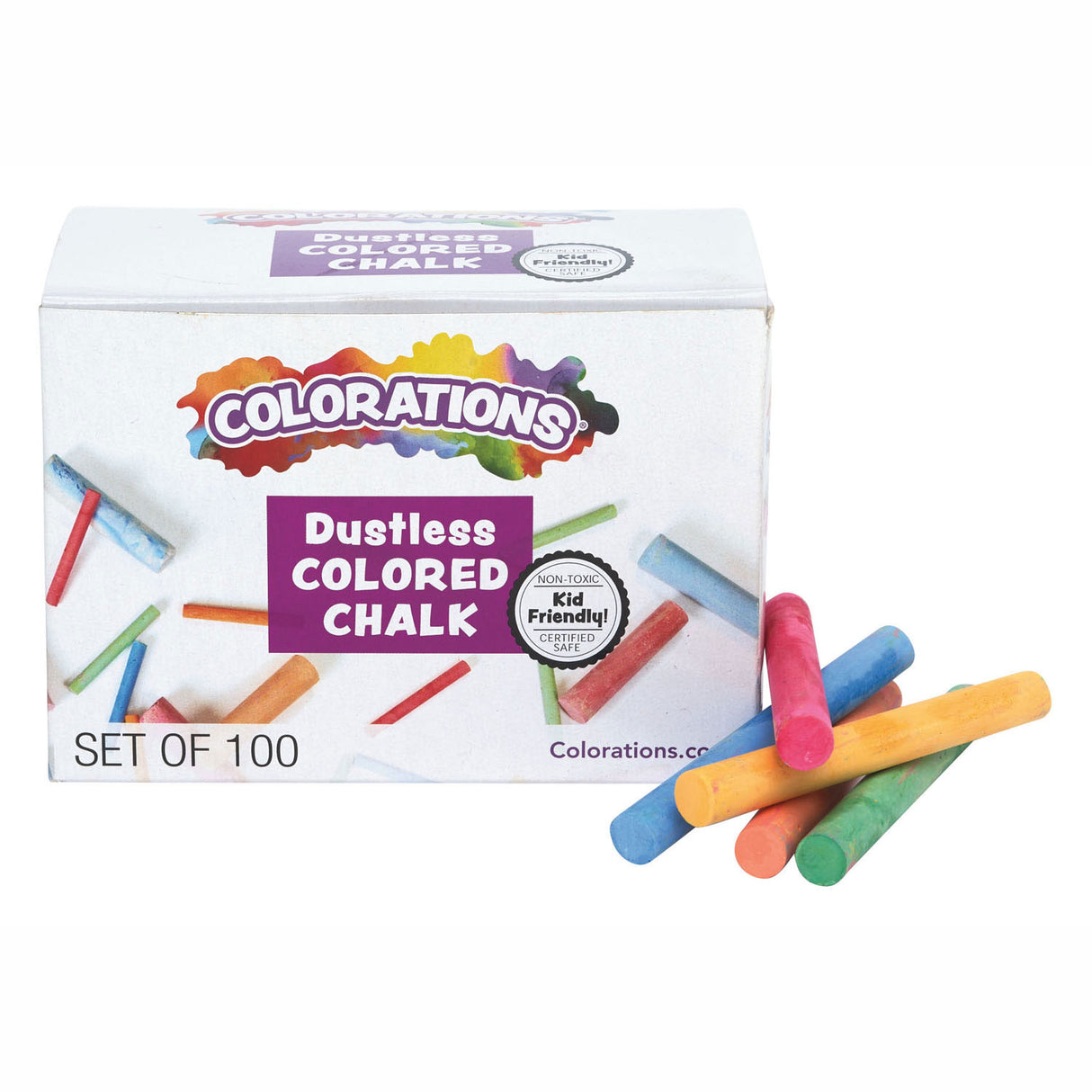 Colorations colored dustless chalk, 100th.