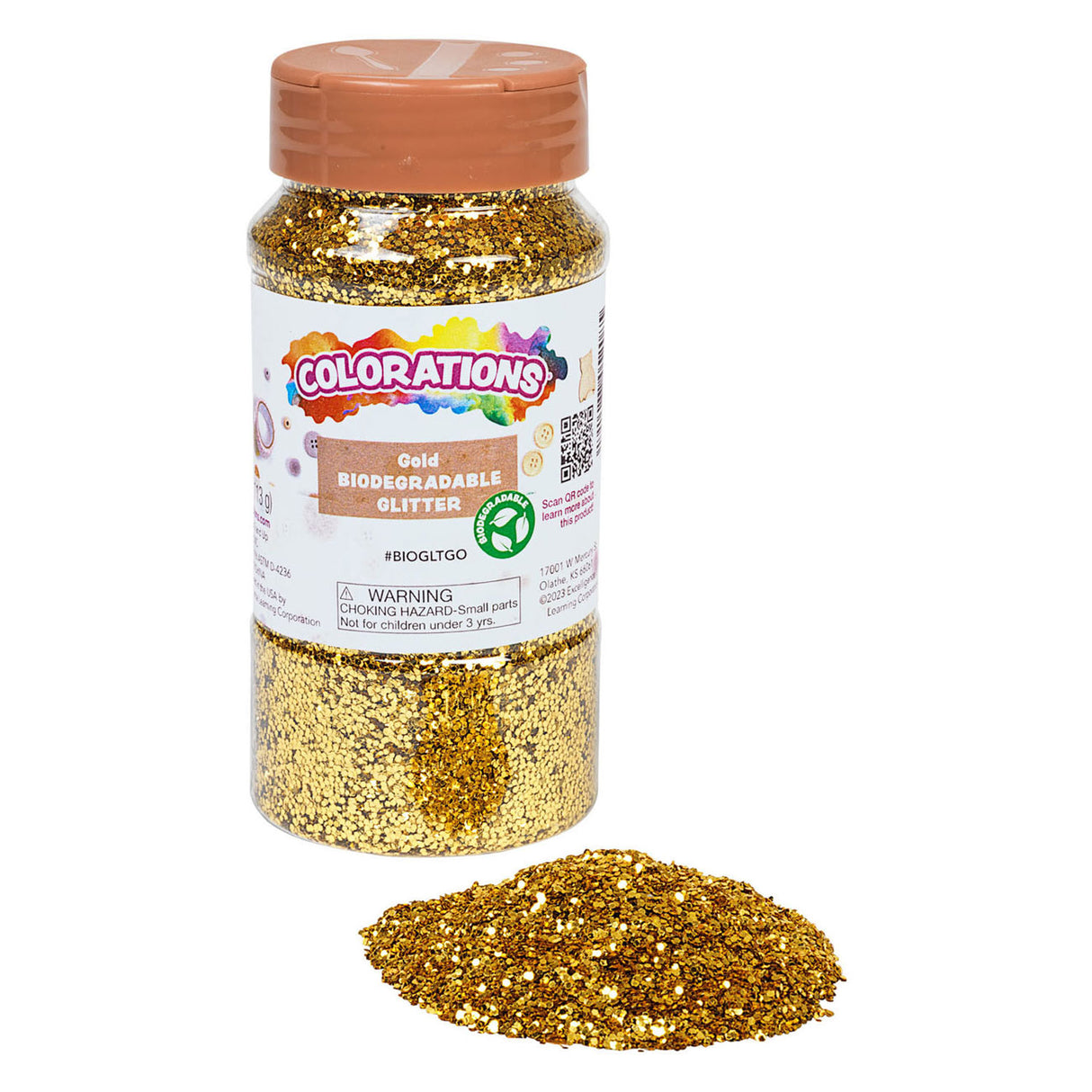 Koloratiounen organesch degradéierbar Glitter Gold, 113 Gramm