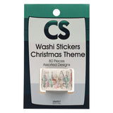 Coloraciones - washi stickers - tema navideño, 80uds.