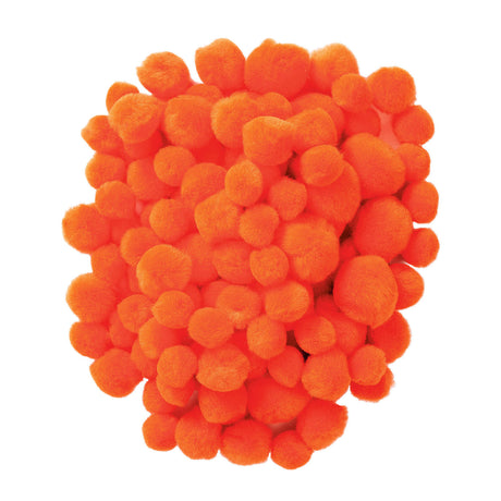 Farby - pom poms oranžové, 100 ks.
