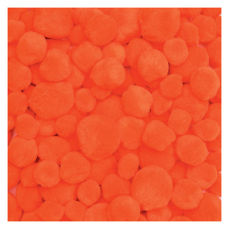 Farby - pom poms oranžové, 100 ks.