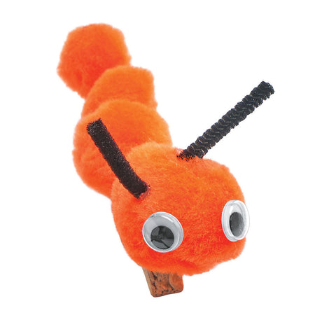 Farby - pom poms oranžové, 100 ks.