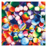 Colorations Regenboog Gestreepte Pom Poms, 180st.