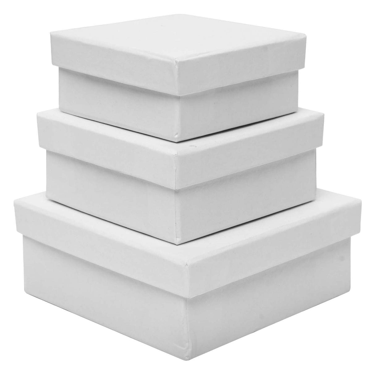 Colorations - paper mache boxes square, 3 pcs.