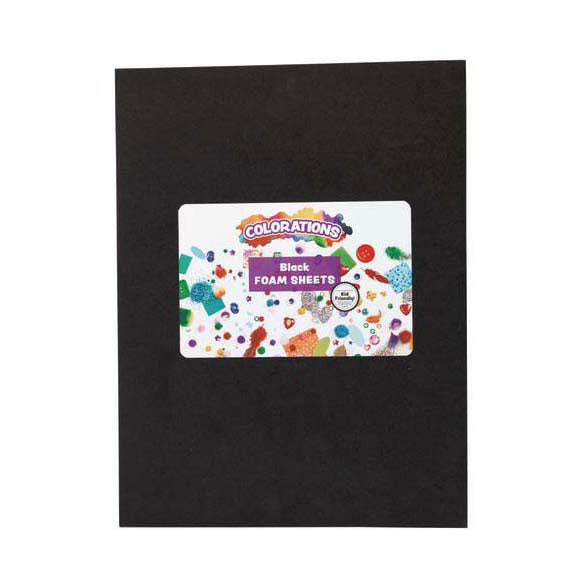 Colorations - foam sheets black, 10 pcs.